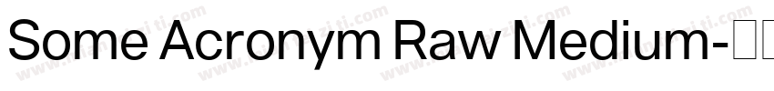 Some Acronym Raw Medium字体转换